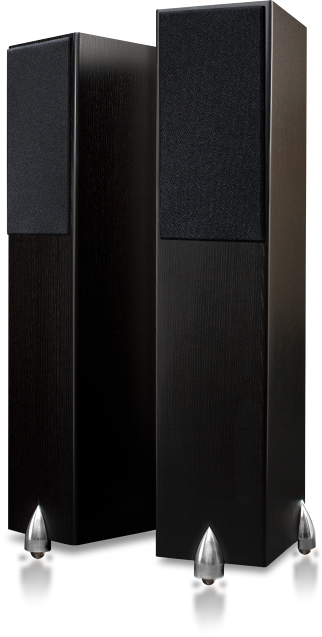 Totem Acoustic Floor Standing Speakers With Customized Drivers In Black Ash - Forest (BA)